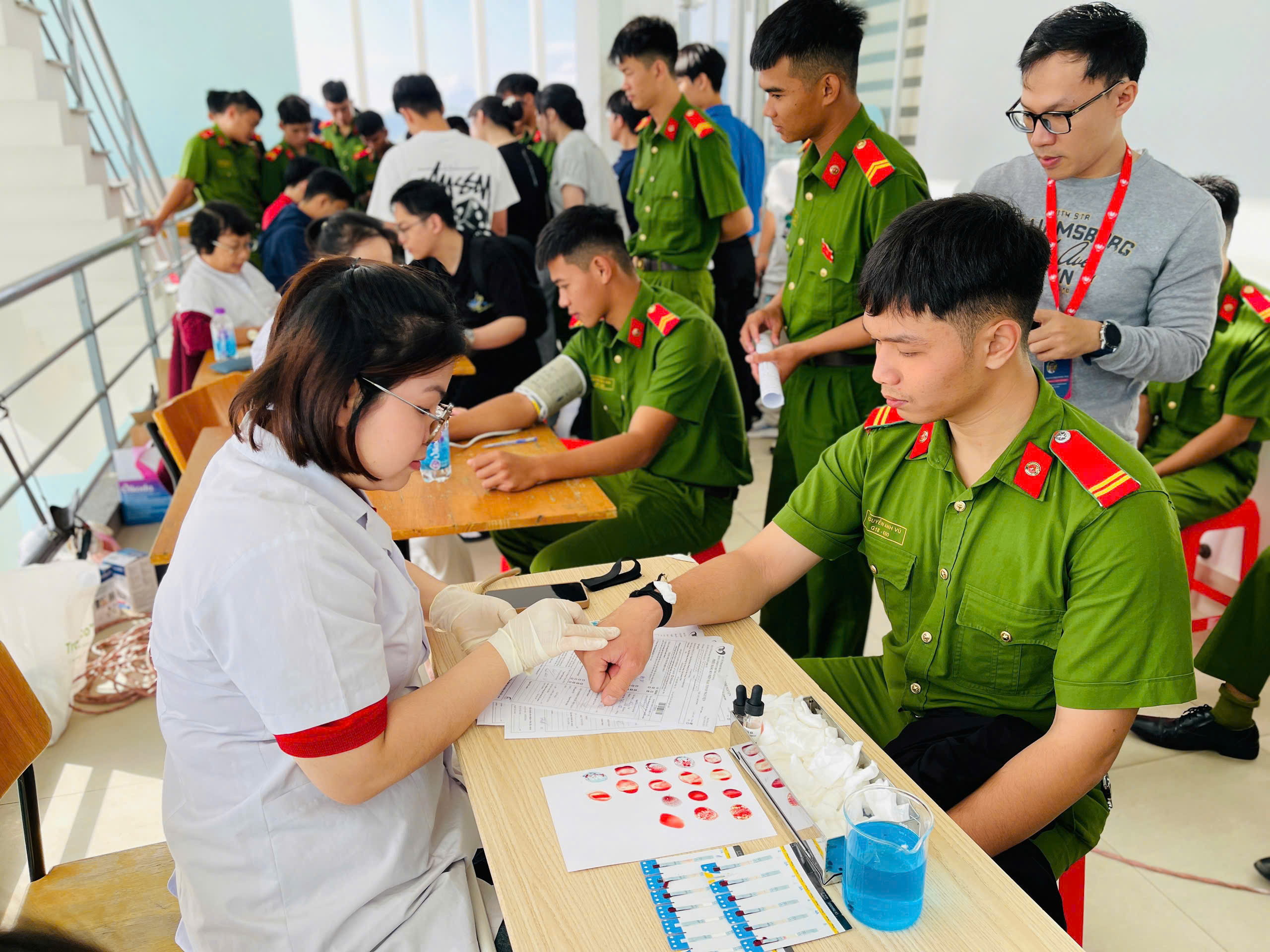 Tổ chức tiếp nhận hiến máu tại Trường Đại học Thái Bình Dương